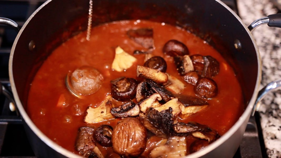 vegan beef bourguignon